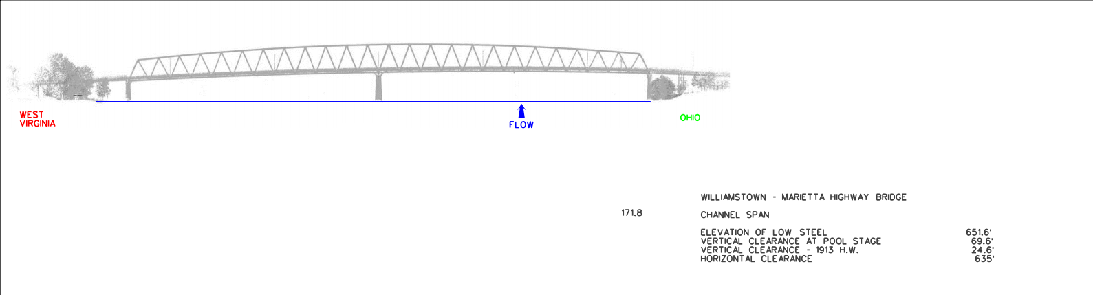 Williamstown - Marietta Hwy Bridge Clearances | Bridge Calculator LLC