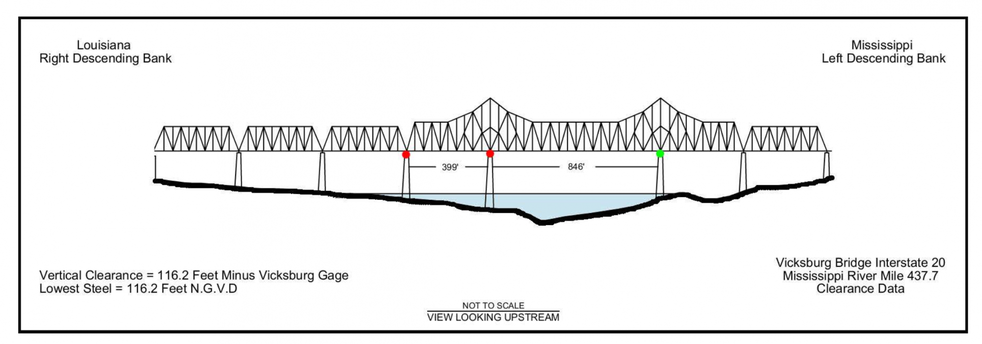 I-20 Highway Bridge - Span 6 Clearances | Bridge Calculator LLC