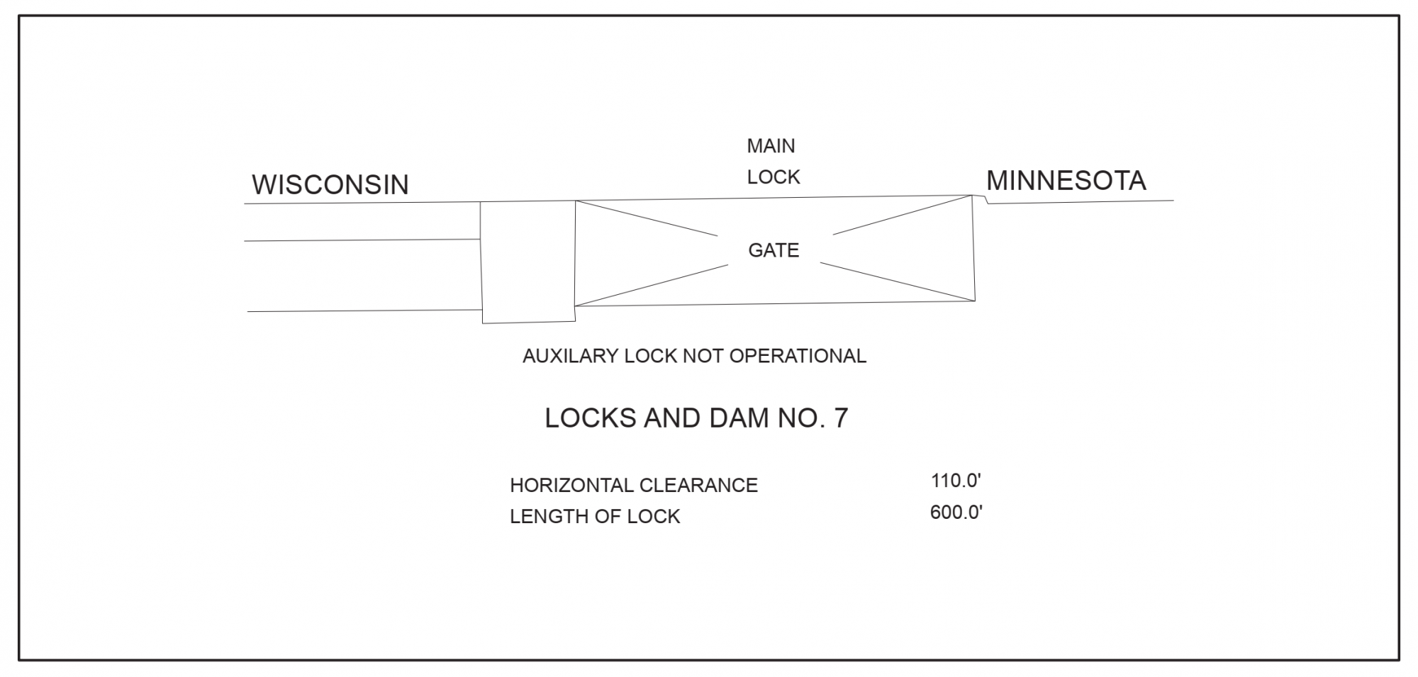 La Crescent Lock And Dam No. 7 Clearances | Bridge Calculator LLC