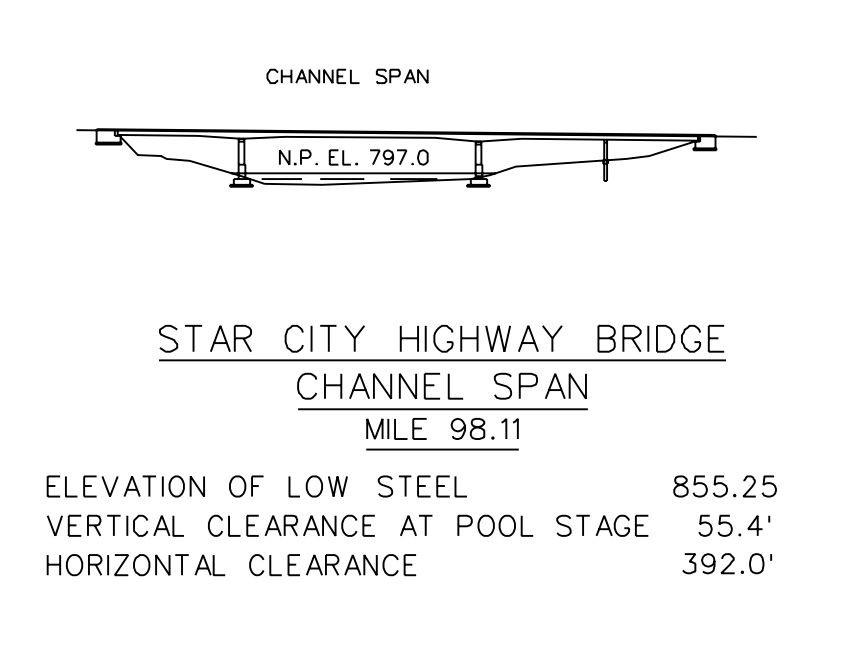 Star City Highway Bridge Clearances | Bridge Calculator LLC