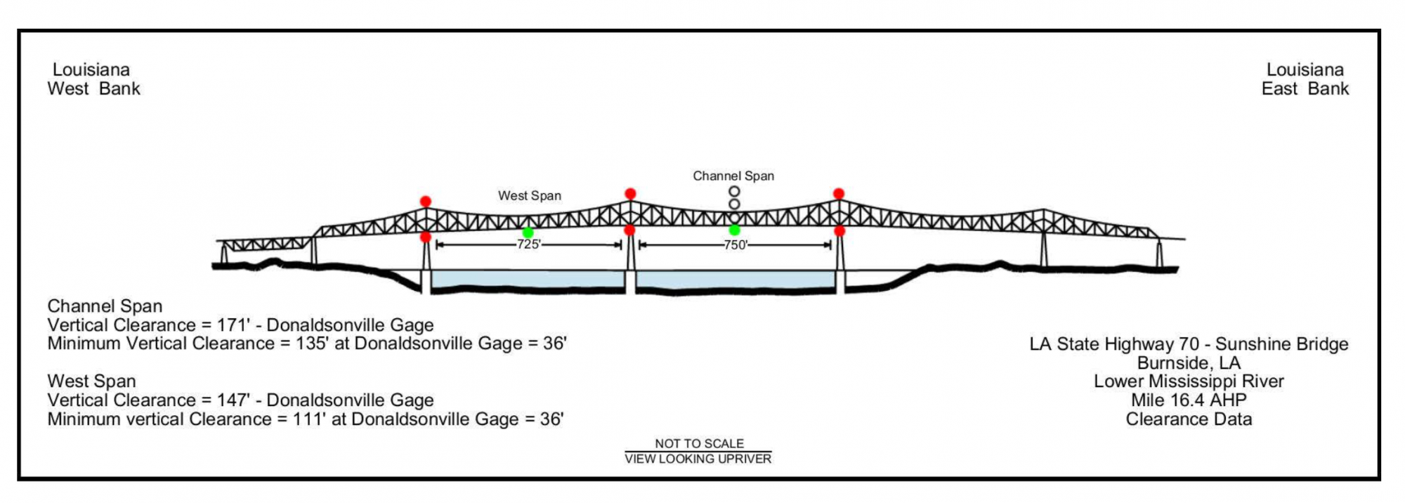 LA- 70 Sunshine Bridge Clearances | Bridge Calculator LLC