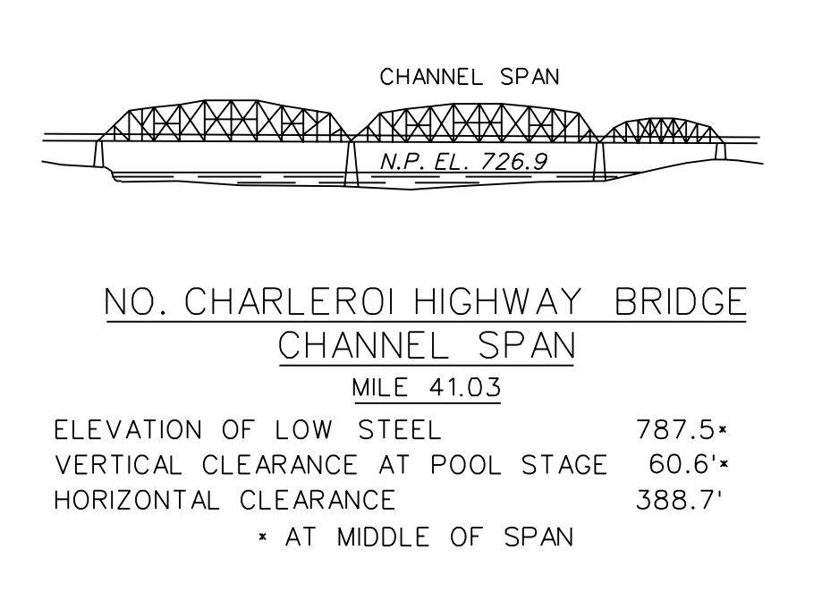 John K. Tener Memorial Bridge Clearances | Bridge Calculator LLC