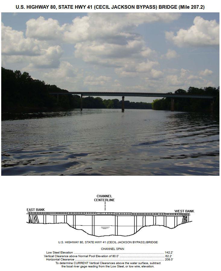 US Hwy 80 State Hwy 41 (Cecil Jackson) Bridge Clearances | Bridge Calculator LLC