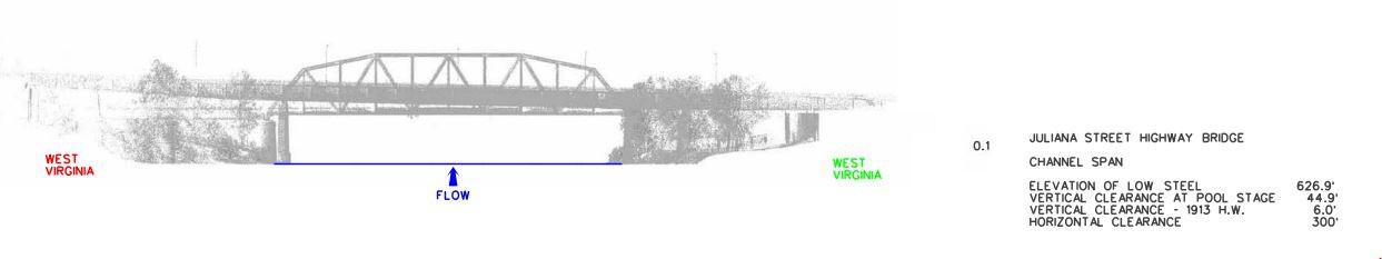 Juliana Street Hwy Bridge Clearances | Bridge Calculator LLC