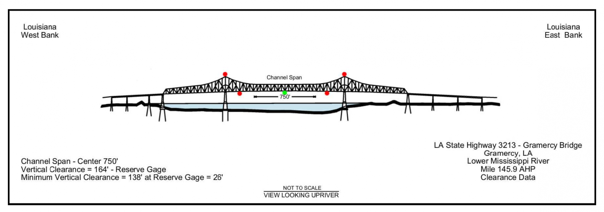 LA State Highway 3213 Clearances | Bridge Calculator LLC