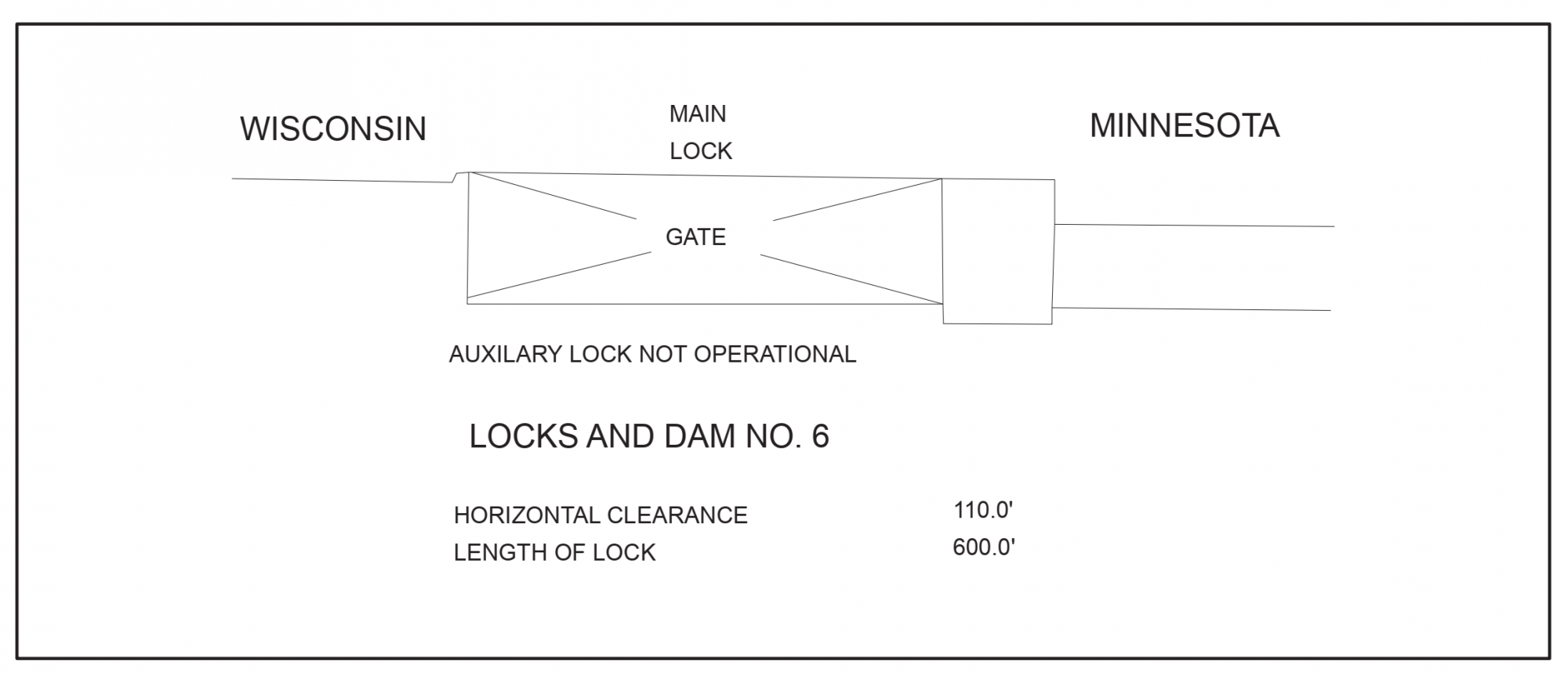 Trempealeau Lock And Dam No. 6 Clearances | Bridge Calculator LLC