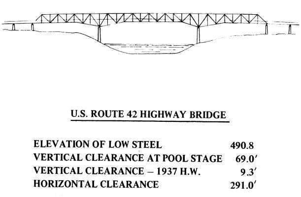 US Route 42 Highway Bridge Clearances | Bridge Calculator LLC