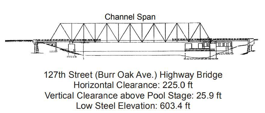 127th Street (Burr Oak Ave.) Highway Bridge Clearances | Bridge Calculator LLC