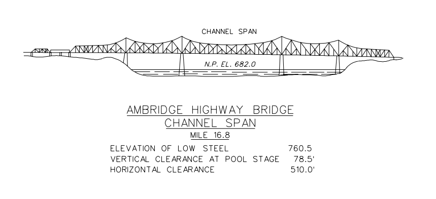 Ambridge Hwy Bridge Clearances | Bridge Calculator LLC