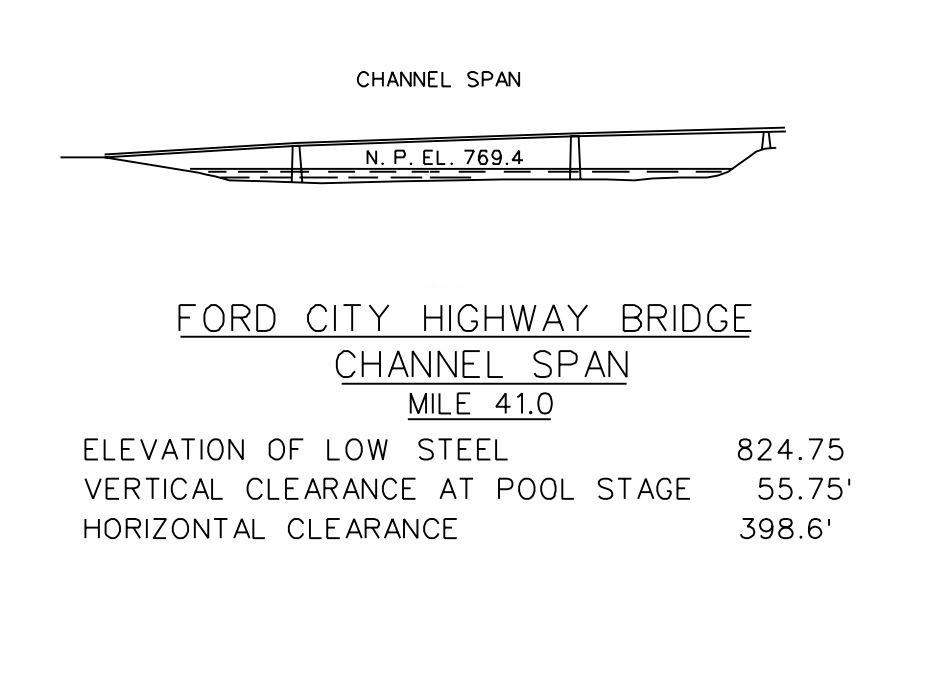 Ford City Highway Bridge Clearances | Bridge Calculator LLC