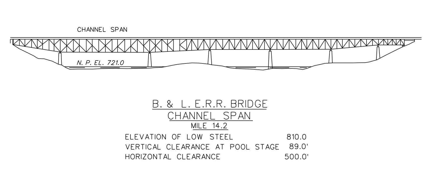 B & L EER Bridge Clearances | Bridge Calculator LLC