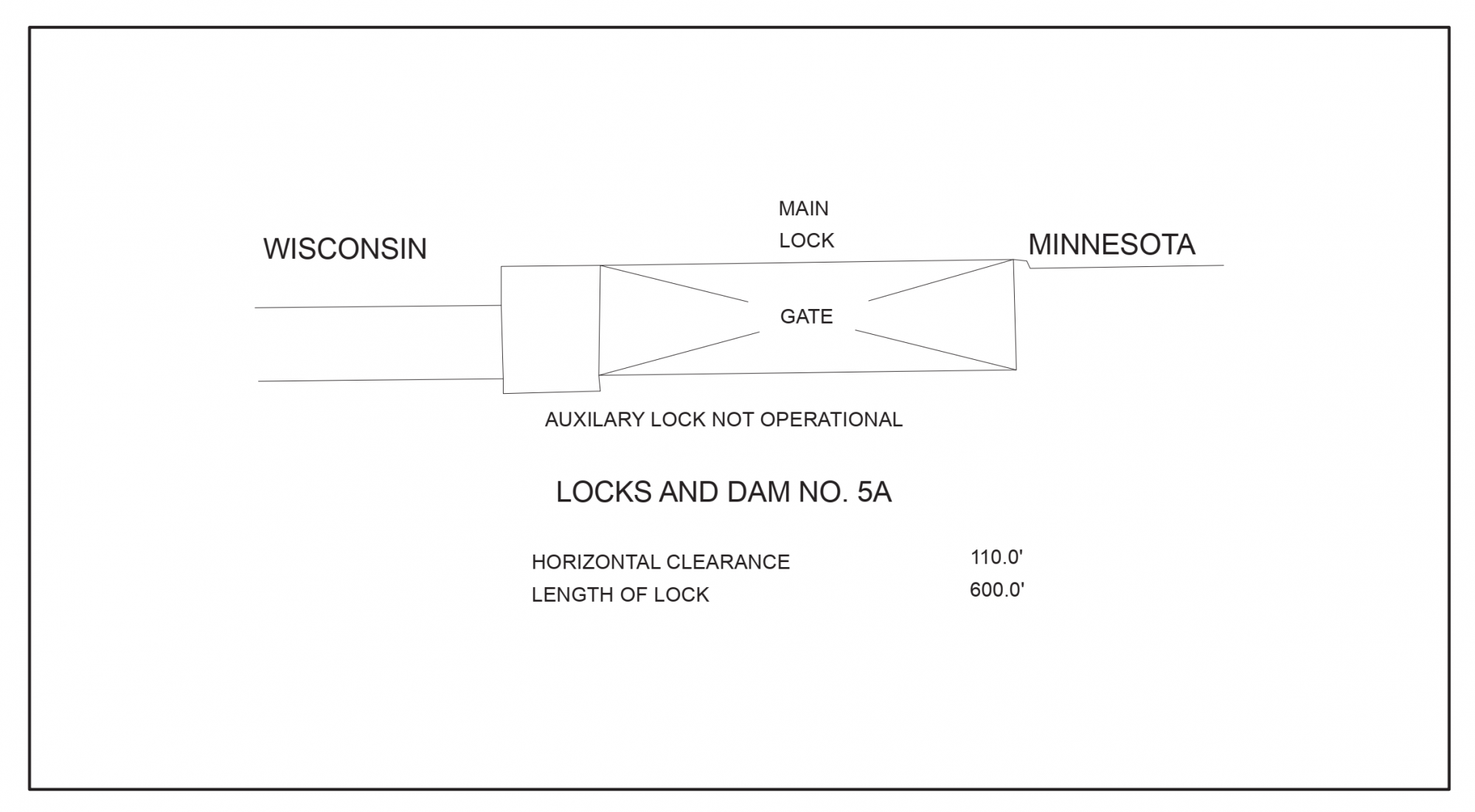 Winona Lock And Dam No. 5A Clearances | Bridge Calculator LLC